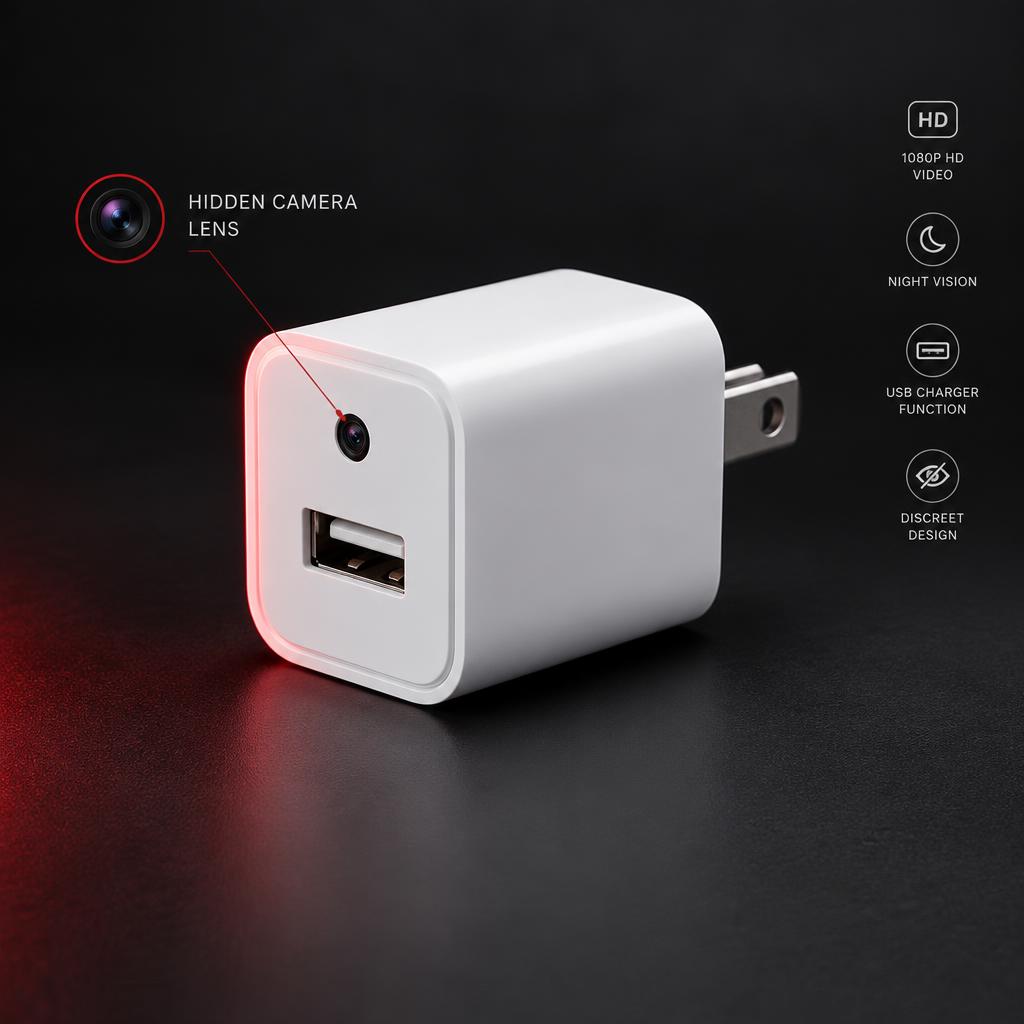 Cargador USB con Mini Cámara
